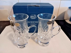 Juego de 2 tazas de vidrio de café irlandés de cristal de Bohemia 2545,10,24 - Imagen 1 de 3