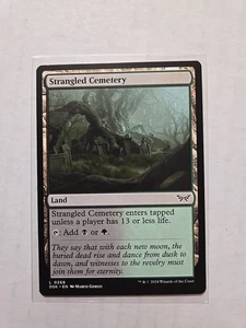 Strangled Cemetery - Duskmourn - LP - MTG Magic - Common - Land - Picture 1 of 1