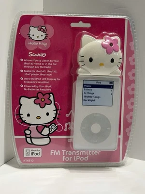 KT4510 Sanrio Hello Kitty FM-передатчик для iPod новый редкий винтажный - Изображение 1 из 2