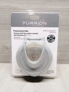 Furrion Lippert 2021123677 30A 125V Marine Power Smart Inlet, Gray, Round, Am - Picture 1 of 2