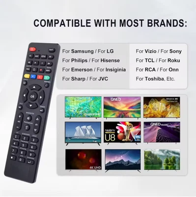 Télécommande TV universelle pour Lg, Samsung, Tcl, Philips, Vizio, Sharp, Sony.. - Photo 1/3