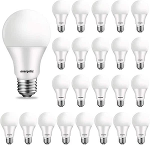 E ENERGETIC LIGHTING 48 Pack A19 LED Light Bulb 60 Watt Equivalent Warm White... - Picture 1 of 8