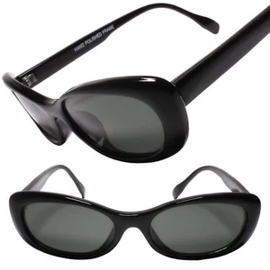 Iconic Indie 90s Pin-Up Style Authentic Vintage Cat Eye Black Sunglasses - Picture 1 of 3