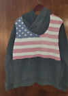 142 Denim  & Supply Hoodie  Ralph Lauren Polo Full Zip Sweatshirt US Flag 90s M
