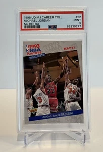 1998 UD Michael Jordan Scores 54 Points #52, PSA 9, POP 5, *23 in grade* - Picture 1 of 3