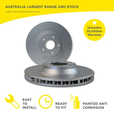 Front Brake Disc Rotors for Volkswagen BORA 2.3 VR5 2.8i VR6 4-MOTION 2000 - ... - image 1 of 4