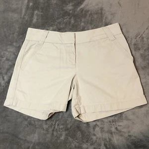 J.Crew Chino Broken In Khaki Tan 100% Cotton Shorts Size 2 3 in - Picture 1 of 5