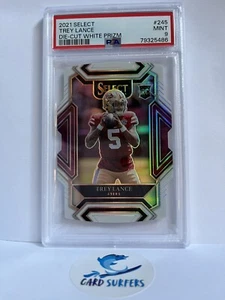 Trey Lance 2021 Panini Select Club Level Die Cut White Prizm /99 PSA 9 - Picture 1 of 3