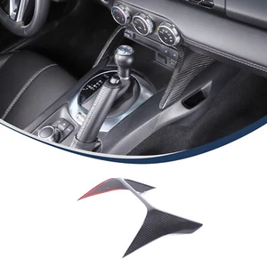 Carbon Fiber Center Console Frame Trim Shift Panel Cover For Mazda MX-5 2016+ - Foto 1 di 14