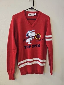 VINTAGE Top Spin SNOOPY 1958 Snoopy By Devo Inc SWEATER Large Sz. Rare - Picture 1 of 4