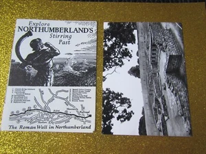Chesters Roman Fort  Bath House B&W real photo + Northumberland tourist card - Picture 1 of 6