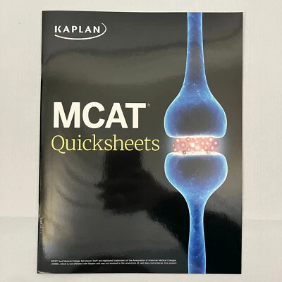MCAT Quicksheets 2025 Staple Bound Kaplan Behavioral Science Biochemistry Math - Image 1 of 4