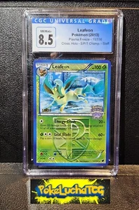 Leafeon 11/116 STAFF Promo State Championships Holo Pokemon TCG - CGC 8.5 PSA NM - Picture 1 of 2