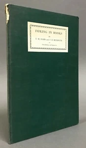 1st Edition Iiams Causes and Prevention of Foxing in Books H.W. Edwards 1937 - Picture 1 of 10