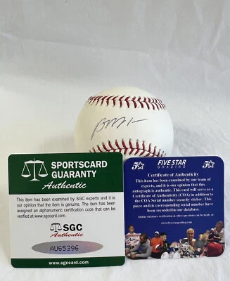 Brian McCann Atlanta Barves Rare Signed Autograph OML-AHS Baseball SGC & FSG COA - Image 1 of 4