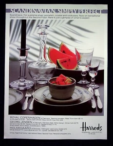 Harrods China & Glas Vintage Reklame - 1984 Original Presszuschnitt F108 - Bild 1 von 1