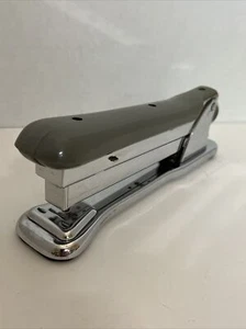 Vintage Ace Liner Stapler #502 Grey/Chrome Mid Century Chicago Illinois USA - Picture 1 of 12