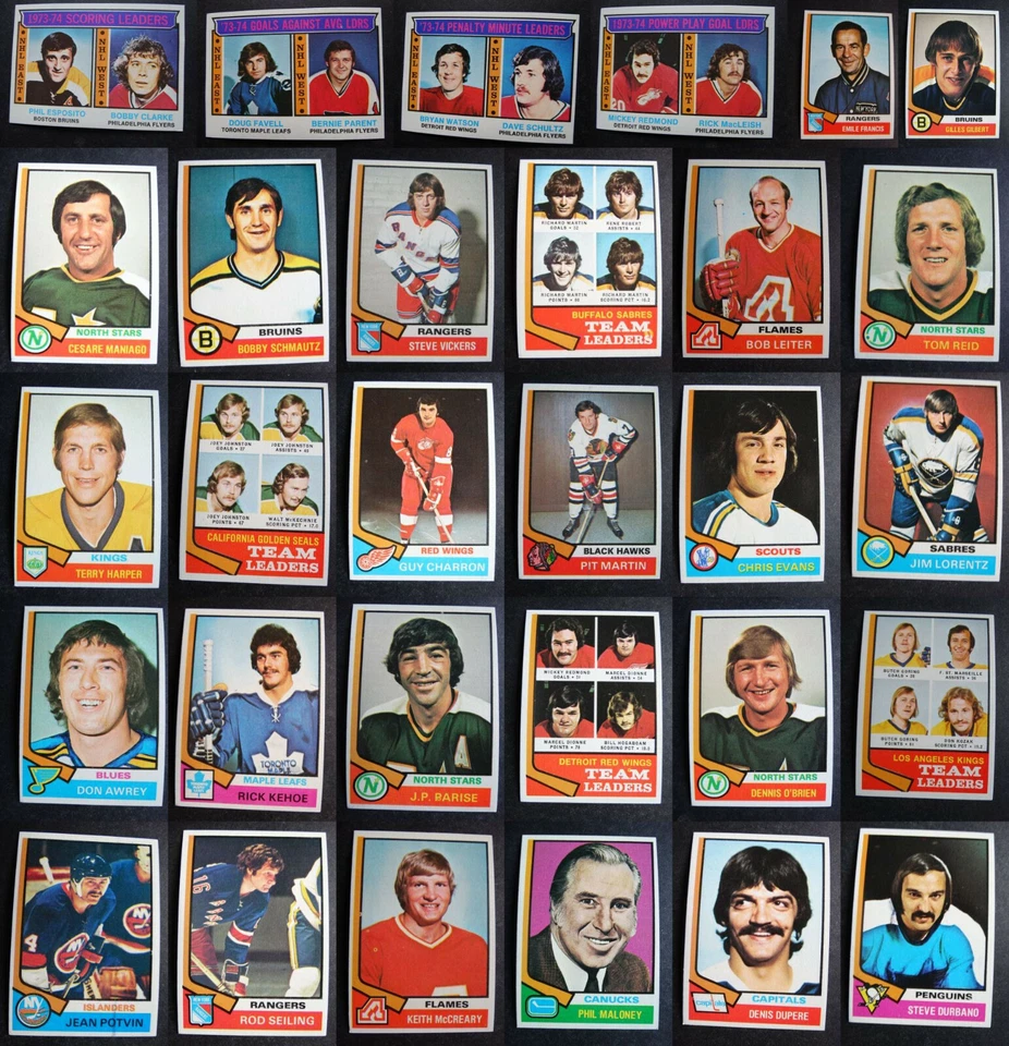 1974-75 Topps Hockey Cards Complete Your Set You U Pick From List 1-132 - Image 1 of 1