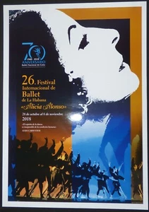 Cuban ALICIA ALONSO Poster for Historic HAVANA Ballet Festival / CUBA DANCE - Picture 1 of 6