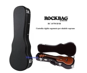 ROCKBAG RC10750B/SB ASTUCCIO RIGIDO PROFESSIONALE CUSTODIA PER UKULELE SOPRANO - Foto 1 di 7