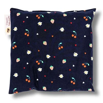 FRANZIS NÄHSTUBE Kirschkernkissen 20x20cm Kirsche Schwarz Körnerkissen 100% Baumwolle für Wärme u