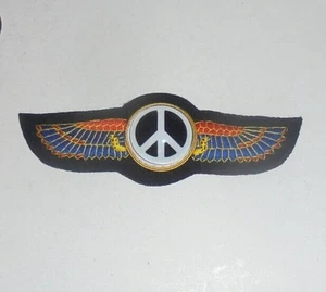 Letrero de Paz Cósmica Parche de Amor Hippie Letrero Antiguerra Protesta Astrología Ala Corbata Tinte - Imagen 1 de 2