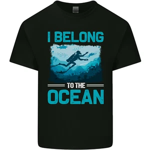 I Belong to the Ocean Scuba Diving Diver Dive Kids T-Shirt Boys Girls - Picture 1 of 3