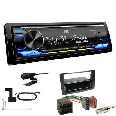 JVC KD-X472DBT Media Autoradio Bluetooth DAB+ für Fiat Idea 2003-2011 schwarz - Bild 1 von 4