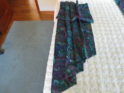 PAIR New SPRINGMAID Geometric Design BALLOON JABOT SWAG Curtains - 54" x 68" - Image 1 of 4