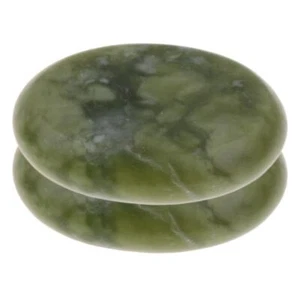 2 pcs Natural Jade Hot Massage Stone for Body Relaxing Spa Massage Stones - Picture 1 of 7