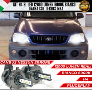 KIT LED H4 DAIHATSU TERIOS MK1 6000K BIANCO CANBUS 12000 LUMEN BI-LED NO ERRORE - Picture 1 of 12