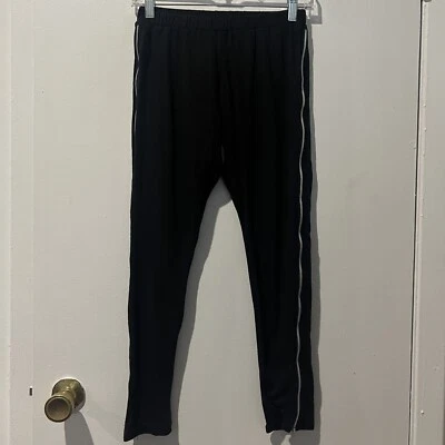 Steve Madden Zipper Black Leggings M Medium Skinny Stretch Cotton Pullover Slim - Image 1 of 4