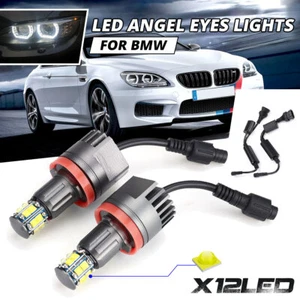 2x 120W H8 LED Angel Eyes Anelli Parcheggio Per BMW E92 E82 E90 E91 E93 E60 E89 - Foto 1 di 8