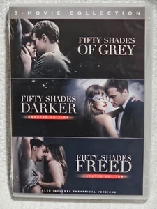 FIFTY SHADES - ALL 3 Movies Collection (GREY DARKER FREED) NEW UNRATED DVD SET - Picture 1 of 2