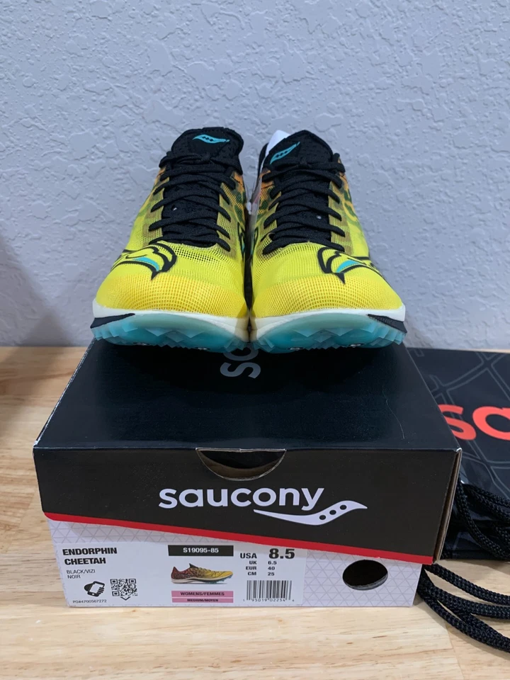 Size 8.5 - Saucony Endorphin Cheetah Black ViZi W