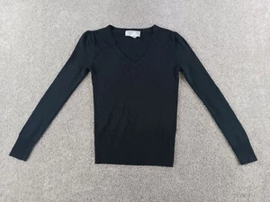 United States Sweaters Petites Womens Sweater PS Small Black Acrylic Knit - Picture 1 of 10