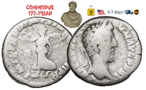 Ancient Roman Empire Coin Silver Denarius COMMODUS 177 - 192 AD Authentic #31586 - Picture 1 of 3