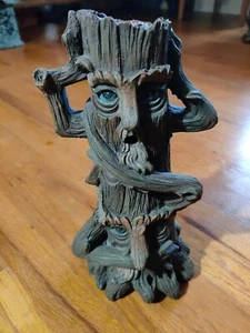 Incense Burner 11.5" Hear See Speak No Evil Tree Trolls Elegant Express fairies - Picture 1 of 7