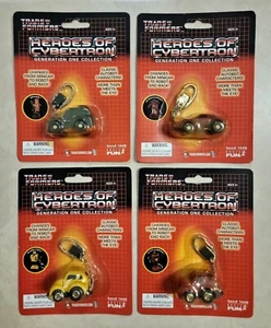 TRANSFORMERS G1 HEROES OF CYBERTRON KEYCHAIN SET VERY RARE AUTOBOT HOC BUMBLEBEE - Picture 1 of 2