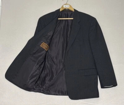 Tasso Elba Sport Coat Blazer 40R Charcoal Gray Wool Pin Stripe - Image 1 of 4