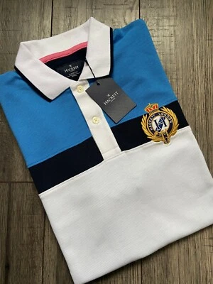 Camisa Polo Con Insignia HACKETT Tamaño Pequeño Nuevo Con Etiqueta £85 - Imagen 1 de 4