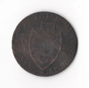 1789 Associated Irish Miners Arms Conder Token -  Cronebane Halfpenny - Picture 1 of 4