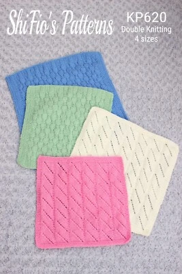 SHIFIO'S PATTERNS Strickmuster für 2 Puppen Decken passend für 10""-12"" & 14""-16"" Puppe, DK, KP620