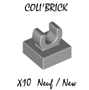 Lego 15712 - 10x Brique Tile modified 1x1 w Clip - Gris Light Bluish Gray - NEUF - Imagen 1 de 1