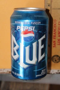 Lata de fusión vintage Pepsi Blue Berry Cola Buffalo Rock Birmingham Alabama - Imagen 1 de 5