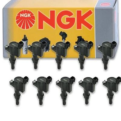 10 pcs NGK Ignition Coil for 2005-2008 Ford F-350 Super Duty 6.8L V10 - qd - Image 1 of 4