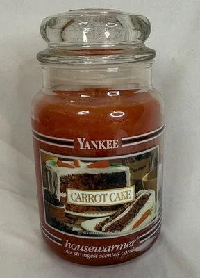 Yankee Candle 22 Oz CARROT CAKE  Discontinued BLACK BAND. Housewarmer RARE - Image 1 of 4