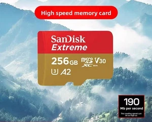 SanDisk Micro SD Card Extreme Memory Card 256 GB 4K Ultrafast Gold Card - Picture 1 of 3