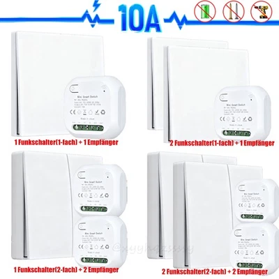 Funkschalter System KINETIC Funk-Wand-schalter & Funk-Empfänger !batterielos! - Bild 1 von 4