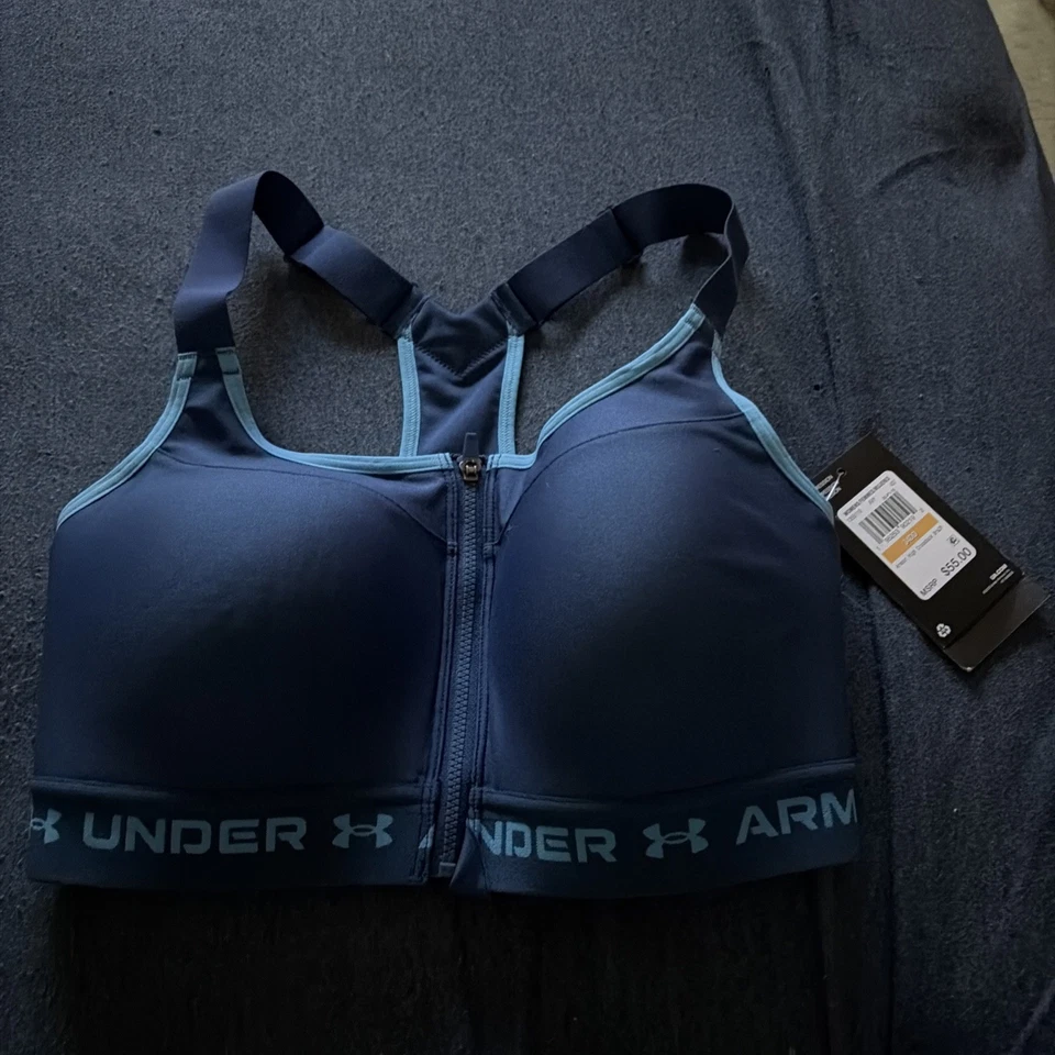 Sutiã feminino Under Armor tamanho 34 DD azul - Imagem 1 de 3